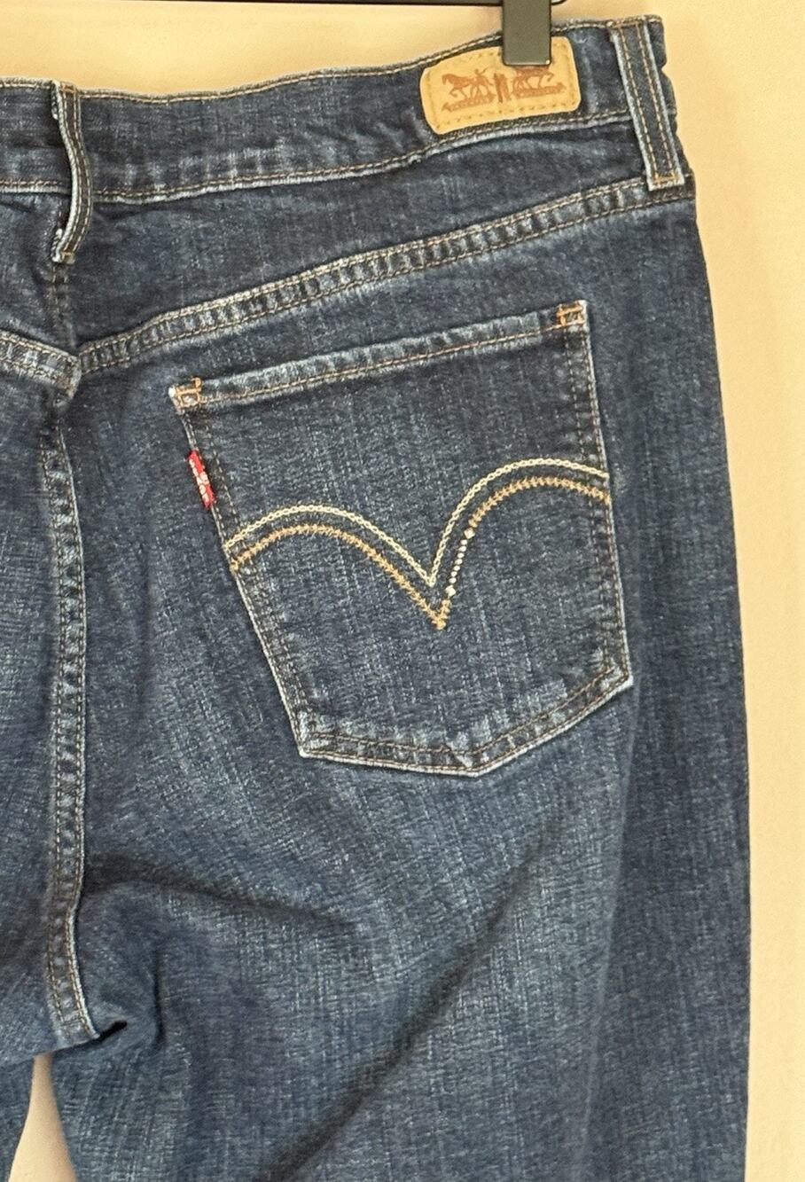 Levi's 515 Boot Cut Jeans Womens 16 Blue Medium Wash Stretch Denim